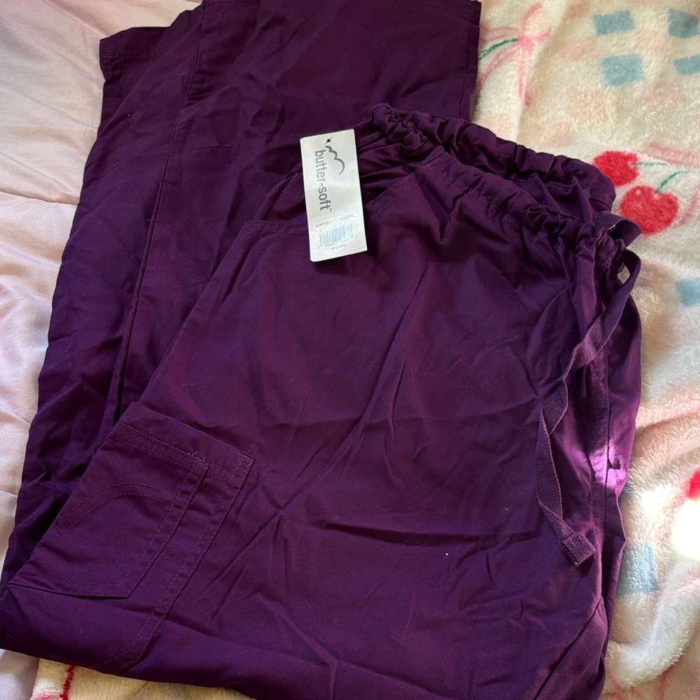 NWT Women Purple Scrub Pants
